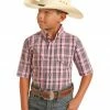 Panhandle Boys' Plaid Print Shirt Purple 2 Panhandle Boys' Plaid Print Shirt Purple -Panhandle shop 2000360990 500 P1