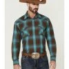 Rough Stock By Panhandle Men's Brown Large Ombre Plaid Long Sleeve Snap Western Shirt 1 Rough Stock By Panhandle Men's Brown Large Ombre Plaid Long Sleeve Snap Western Shirt -Panhandle shop 2000361586 200 P1