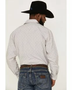 Rough Stock By Panhandle Men's Dobby Stripe Snap Western Shirt  Beige/khaki -Panhandle shop 2000361594 250 P4