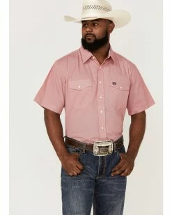 Panhandle Select Men's Geo Print Short Sleeve Snap Western Shirt 