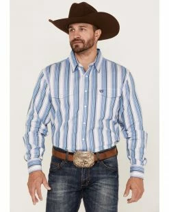 Panhandle Select Men's Serape Stripe Long Sleeve Snap Western Shirt Blue 11 Panhandle Select Men's Serape Stripe Long Sleeve Snap Western Shirt Blue -Panhandle shop 2000367821 400 P1 1