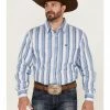 Panhandle Select Men's Serape Stripe Long Sleeve Snap Western Shirt  Blue -Panhandle shop 2000367821 400 P1
