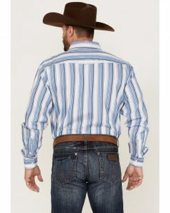 Panhandle Select Men's Serape Stripe Long Sleeve Snap Western Shirt Blue 10 Panhandle Select Men's Serape Stripe Long Sleeve Snap Western Shirt Blue -Panhandle shop 2000367821 400 P4