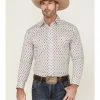 Rough Stock By Panhandle Men's Fancy Diamond Print Long Sleeve Snap Western Shirt  -Panhandle shop 2000367828 800 P1