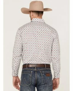 Rough Stock By Panhandle Men's Fancy Diamond Print Long Sleeve Snap Western Shirt  -Panhandle shop 2000367828 800 P4