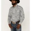 Rough Stock By Panhandle Men's Stretch Paisley Print Long Sleeve Snap Western Shirt  Blue -Panhandle shop 2000367829 400 P1