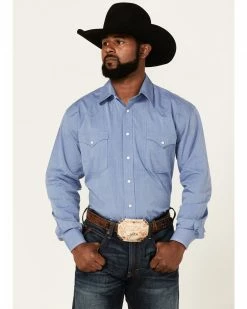 Rough Stock By Panhandle Men's Dobby Long Sleeve Snap Western Shirt 