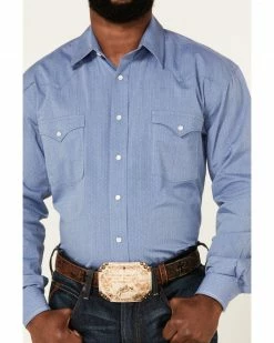 Rough Stock By Panhandle Men's Dobby Long Sleeve Snap Western Shirt  -Panhandle shop 2000367843 400 P3
