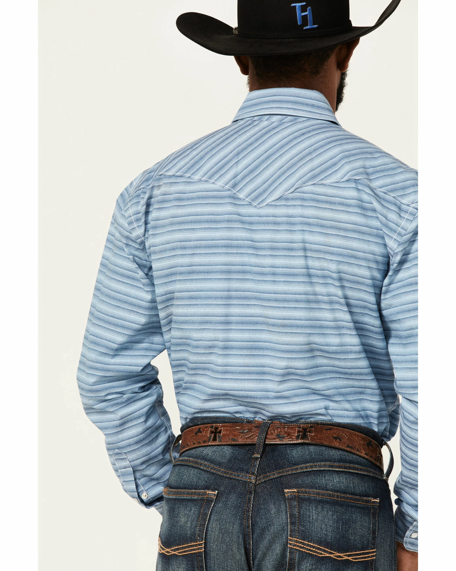 Rough Stock By Panhandle Men's Horizontal Dobby Stripe Long Sleeve Snap Western Shirt 6 Rough Stock By Panhandle Men's Horizontal Dobby Stripe Long Sleeve Snap Western Shirt - Image 4