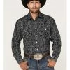 Rough Stock By Panhandle Men's Southwestern Dot Print Long Sleeve Snap Western Shirt Black 2 Rough Stock By Panhandle Men's Southwestern Dot Print Long Sleeve Snap Western Shirt Black -Panhandle shop 2000367850 001 P1