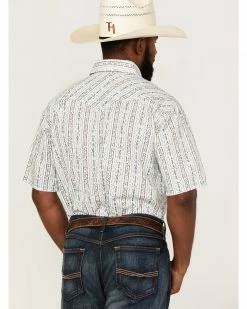 Rough Stock By Panhandle Men's Southwestern Stripe Short Sleeve Snap Western Shirt  -Panhandle shop 2000367856 440 P4