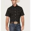 Panhandle Men's Performance Southwestern Diamond Print Short Sleeve Button-Down Western Shirt  -Panhandle shop 2000367869 001 P1