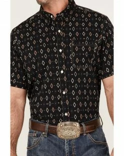 Panhandle Men's Performance Southwestern Diamond Print Short Sleeve Button-Down Western Shirt 8 Panhandle Men's Performance Southwestern Diamond Print Short Sleeve Button-Down Western Shirt -Panhandle shop 2000367869 001 P3