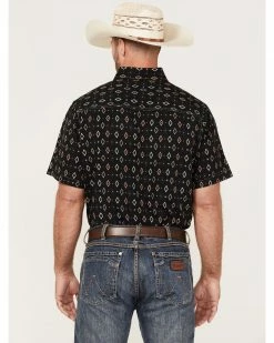 Panhandle Men's Performance Southwestern Diamond Print Short Sleeve Button-Down Western Shirt 9 Panhandle Men's Performance Southwestern Diamond Print Short Sleeve Button-Down Western Shirt -Panhandle shop 2000367869 001 P4