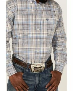 Rough Stock By Panhandle Men's Plaid Long Sleeve Button-Down Western Shirt Blue 9 Rough Stock By Panhandle Men's Plaid Long Sleeve Button-Down Western Shirt Blue -Panhandle shop 2000367873 400 P3