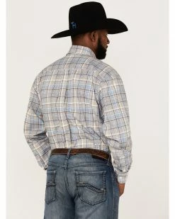 Rough Stock By Panhandle Men's Plaid Long Sleeve Button-Down Western Shirt Blue 10 Rough Stock By Panhandle Men's Plaid Long Sleeve Button-Down Western Shirt Blue -Panhandle shop 2000367873 400 P4