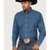 Rough Stock By Panhandle Men's Dobby Long Sleeve Button-Down Western Shirt  -Panhandle shop 2000367878 401 P1