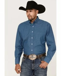 Rough Stock By Panhandle Men's Dobby Long Sleeve Button-Down Western Shirt