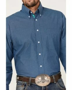 Rough Stock By Panhandle Men's Dobby Long Sleeve Button-Down Western Shirt  -Panhandle shop 2000367878 401 P3