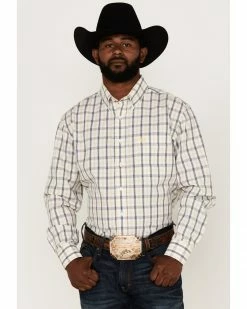 Panhandle Select Men's Plaid Long Sleeve Button-Down Western Shirt  Yellow -Panhandle shop 2000367880 700 P1 1