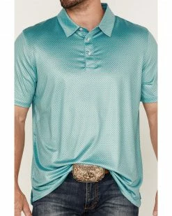Panhandle Men's Performance Teal Geo Print Short Sleeve Snap Polo Shirt 9 Panhandle Men's Performance Teal Geo Print Short Sleeve Snap Polo Shirt -Panhandle shop 2000367890 442 P3