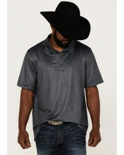 Panhandle Men's Performance Geo Print Polo Shirt Black