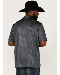 Panhandle Men's Performance Geo Print Polo Shirt  Black -Panhandle shop 2000367894 001 P4