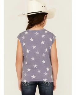 Panhandle Girls' Americana Star & Stripes Tie Front Graphic Tee Blue -Panhandle shop 2000368064 400 P4