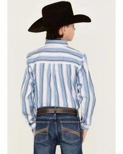 Panhandle Boys' Stripe Long Sleeve Button-Down Shirt Light Blue 10 Panhandle Boys' Stripe Long Sleeve Button-Down Shirt Light Blue -Panhandle shop 2000368092 450 P4