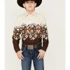 Panhandle Boys' Southwestern Border Print Long Sleeve Snap Shirt Natural -Panhandle shop 2000368096 101 P1