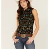 Panhandle Women's Desert Scene Print Sleeveless Work Shirt Black -Panhandle shop 2000368508 001 P1