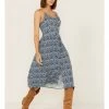 Panhandle Women's Southwestern Print Sleeveless Midi Dress Navy -Panhandle shop 2000368512 410 P1