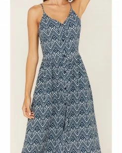 Panhandle Women's Southwestern Print Sleeveless Midi Dress Navy -Panhandle shop 2000368512 410 P3