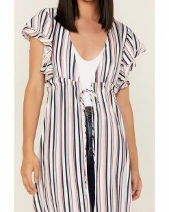 Panhandle Women's Americana Stripe Kimono Red/white/blue -Panhandle shop 2000368530 942 P3