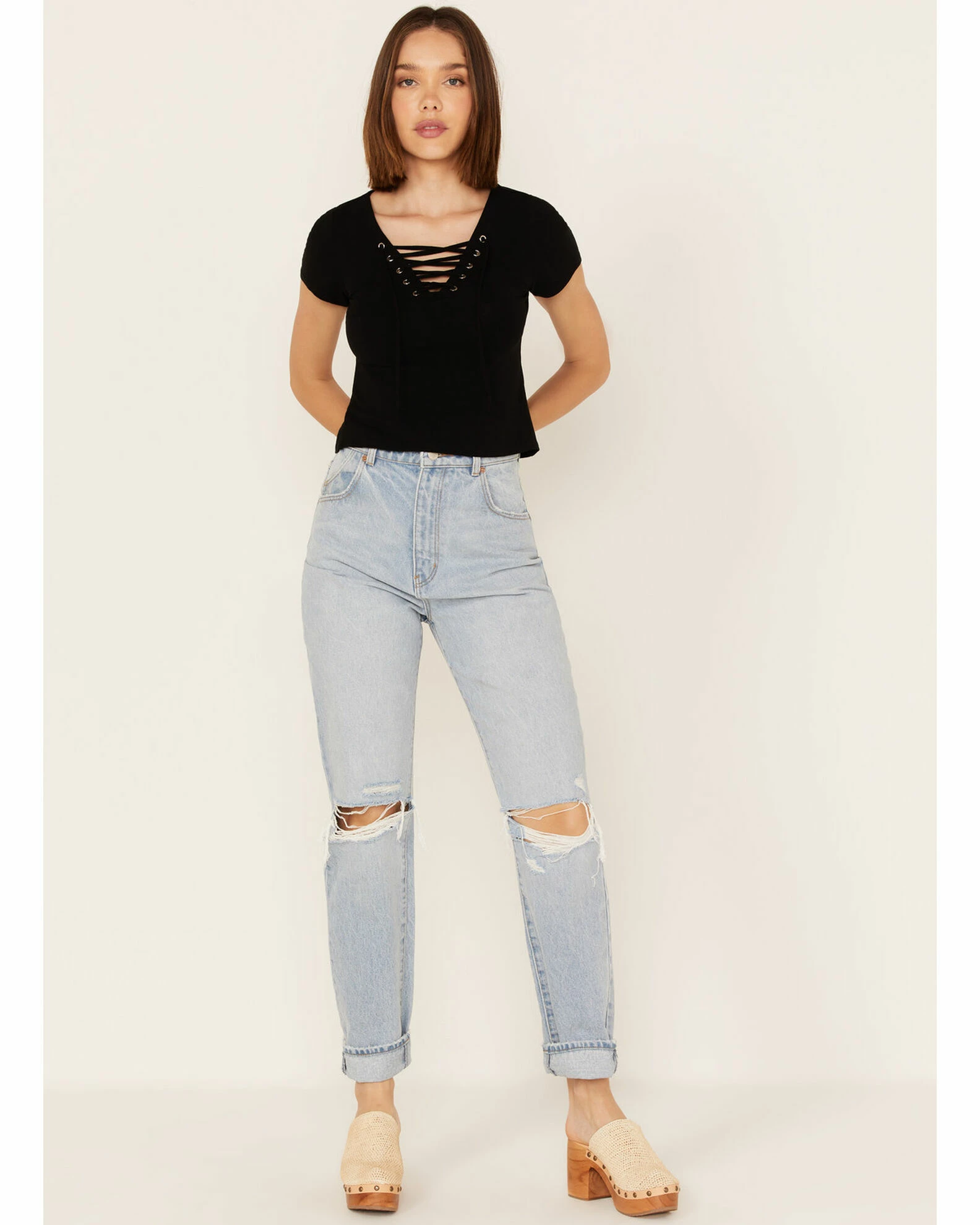 Panhandle Women's Lace Up Top 4 Panhandle Women's Lace Up Top - Image 2