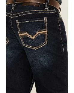 Panhandle Rock & Roll Denim Boys' Dark Wash Embroidered Bootcut Jeans 9 Panhandle Rock & Roll Denim Boys' Dark Wash Embroidered Bootcut Jeans -Panhandle shop 2000375092 416 P4