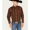 Panhandle Boys' Stripe Print Long Sleeve Button-Down Shirt Rust Copper -Panhandle shop 2000375107 220 P1
