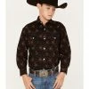 Panhandle Boys' Floral Print Long Sleeve Snap Western Shirt Black -Panhandle shop 2000375108 001 P1