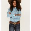Panhandle Girls' Rodeo Print Long Sleeve Western Snap Shirt Blue 2 Panhandle Girls' Rodeo Print Long Sleeve Western Snap Shirt Blue -Panhandle shop 2000375123 400 P1