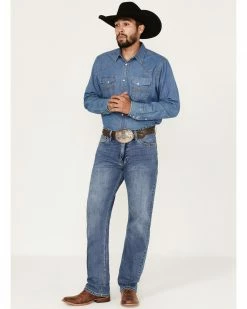 Panhandle Hooey Men's Double Barrel Medium Wash Stackable Bootleg JeansÂ