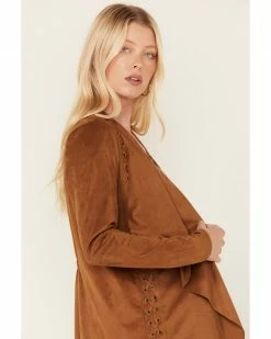 Panhandle Women's Faux Suede Eyelet Lace Cascade Jacket -Panhandle shop 2000375662 280 P2