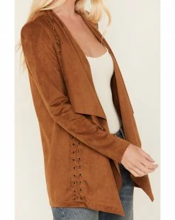 Panhandle Women's Faux Suede Eyelet Lace Cascade Jacket -Panhandle shop 2000375662 280 P3