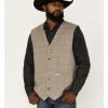 Panhandle Men's Plaid Print Wool Vest Tan -Panhandle shop 2000376128 280 P1