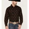 Panhandle Men's Select Floral Long Sleeve Snap Shirt Rust Copper 2 Panhandle Men's Select Floral Long Sleeve Snap Shirt Rust Copper -Panhandle shop 2000376174 220 P1