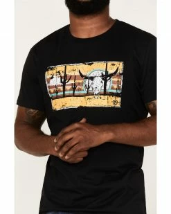 Panhandle Rock & Roll Denim Men's Scenic Steer Head Graphic T-Shirt -Panhandle shop 2000376209 001 P3