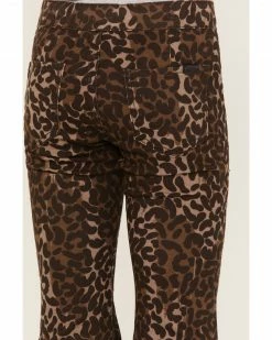 Panhandle Girls' Brown Cheetah Print Stretch Bargain Bell Flare Pants Chocolate 8 Panhandle Girls' Brown Cheetah Print Stretch Bargain Bell Flare Pants Chocolate -Panhandle shop 2000381268 240 P4