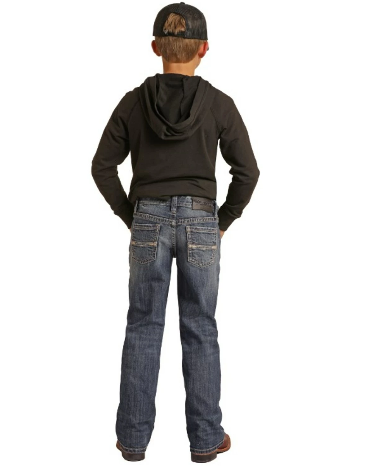 Panhandle Boy's Rock & Roll Medium Wash Vintage Bootcut Jeans For Boys' Blue 5 Panhandle Boy's Rock & Roll Medium Wash Vintage Bootcut Jeans For Boys' Blue - Image 3