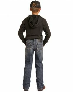 Panhandle Boy's Rock & Roll Medium Wash Vintage Bootcut Jeans For Boys' Blue