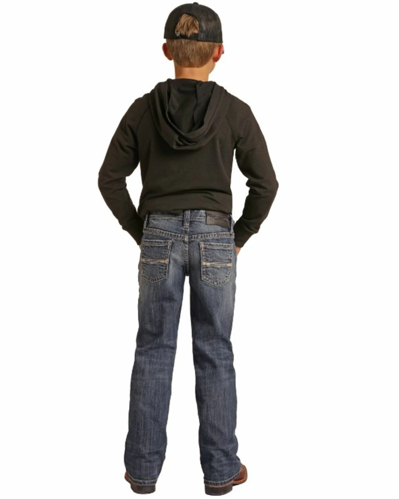 Panhandle Boy's Rock & Roll Medium Wash Vintage Bootcut Jeans For Boys' Blue 3 Panhandle Boy's Rock & Roll Medium Wash Vintage Bootcut Jeans For Boys' Blue